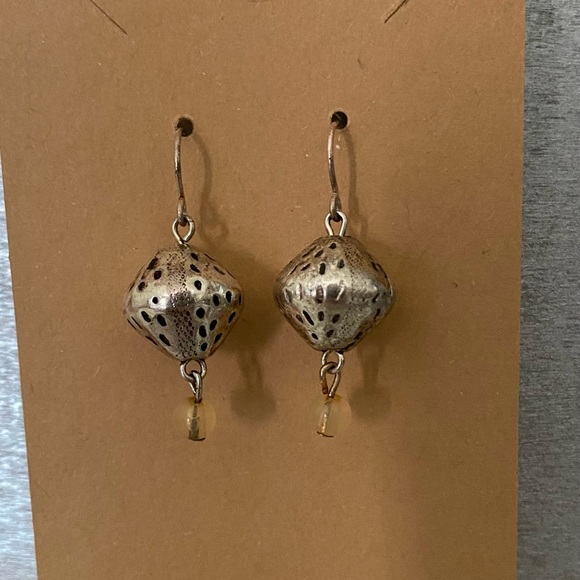 Silver and Crystal Boho Earrings - Picture 2 of 5